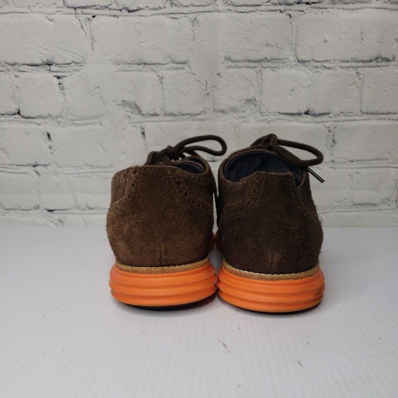 Men Cole Haan Lunargrand C11097 Wingtip‎ Oxfords 9 M Brown Suede Lace Up Shoes main image 10